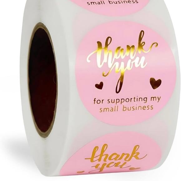 Pink and Gold Shipping Mailers and Stickers - Picture 5 of 6